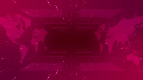 Abstract News background lighting loop animation red world map earth animated Stock Footage 271084903