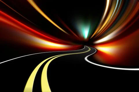 Abstract night acceleration speed motion Stock Illustration