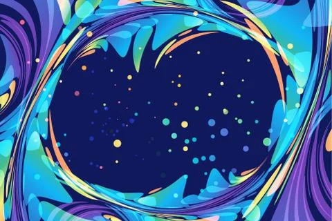 Abstract night background with frame, poster template Stock Illustration