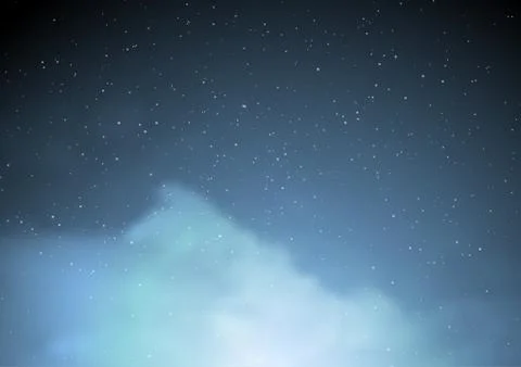 Abstract night blue vector starry cloudscape background Stock Illustration