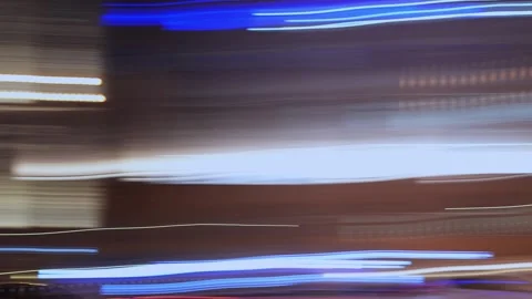 Abstract night driving light trails background Video stock 319043877