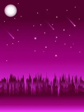 Abstract night landscape. Vertical background. Stock Illustration Stock Illustration