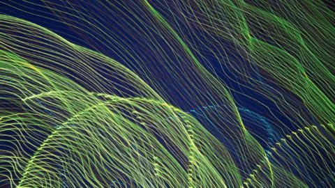 Abstract night light wave line. random color bands. Stock Photos