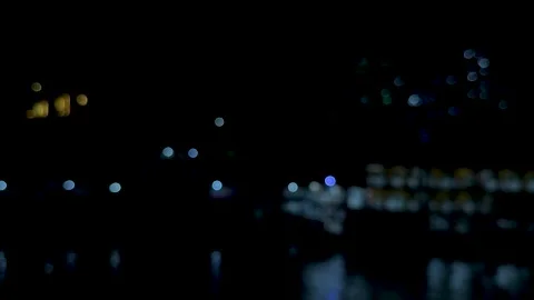 Abstract night scene with bokeh lights creating a dreamy and mysterious atm.. Stock-Footage 340220518