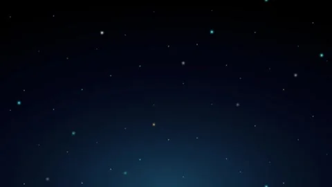 Abstract night sky background, with twinkling stars, and soft glowing, blue.. Vidéo 344860450