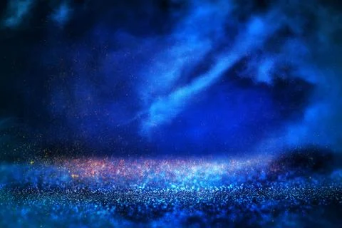 Abstract night sky with clouds background Foto stock