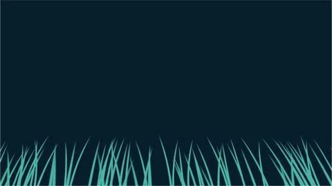Abstract Night Sky with Glowing Grass Illustration. Stock Illustration