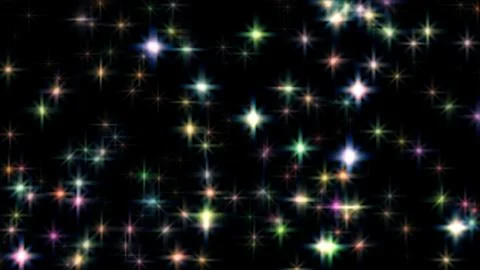 Abstract Night Sky Sparkles Background in 4k Illustrazione stock