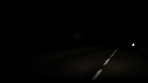 Abstract Night Traffic Bokeh Lights Moving On Black Background Minimalist Stock Footage 328230751