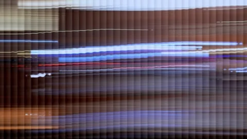 Abstract night traffic lights streaking motion blur Stock Footage 319043868