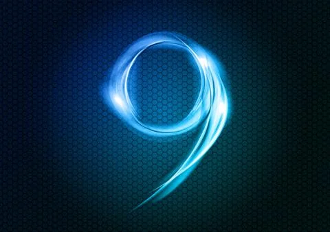 Abstract nine Illustrazione stock
