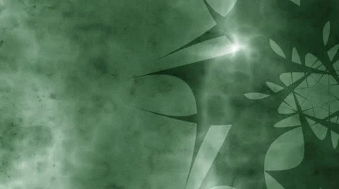 Abstract Ninja Star Animated Background - Green Stock Footage 23104649