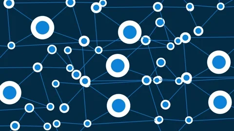 Abstract Node Connecting people on the internet digital technology space Loop Stock Footage 161866380