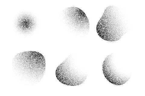 Abstract noise halftone gradient liquid shape on white background 스톡 일러스트