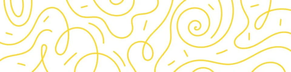 Abstract noodle pattern. Graphic spaghetti background with yellow ramen noo.. Stock Illustration