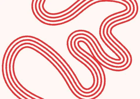 Abstract noodle pattern with wavy spaghetti lines. Asian ramen and Italian .. Stock Illustration