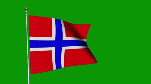 Abstract Norway flags flying animation Stock Footage 260770963