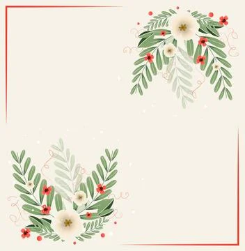 Abstract notepad and plants soft yellow background vector Stock Illustration
