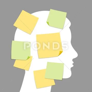 Abstract notes and idea making Stock Illustration