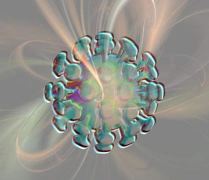 Abstract novel coronavirus, second wave of coronavirus, virus concept Stock Illustration