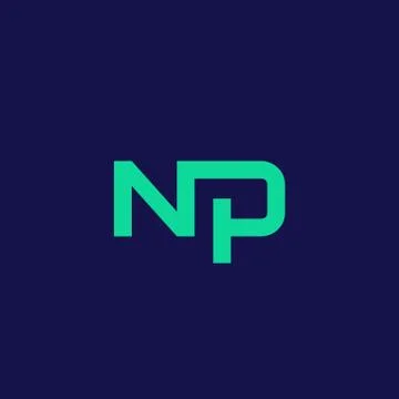 Abstract NP / np logo design . clean and modern np mark . vector illustration Stock Illustration