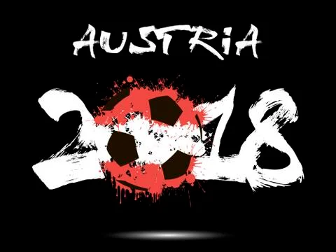 Abstract number 2018 and soccer ball blot Stock Illustration