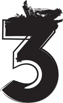 Abstract Number 3 Stock Illustration