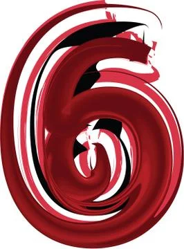 Abstract Number 6 Stock-Illustration