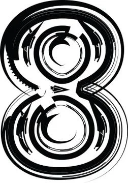 Abstract number 8 Stock Illustration