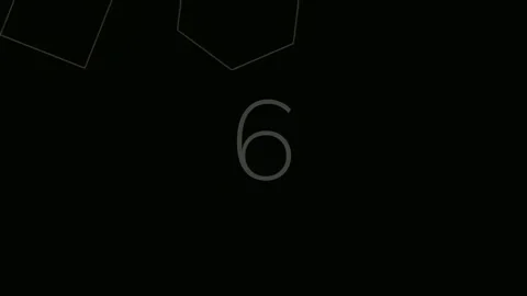 Abstract number 9 digit floating on black screen | counting graphic visuali.. Stock Footage 342204601