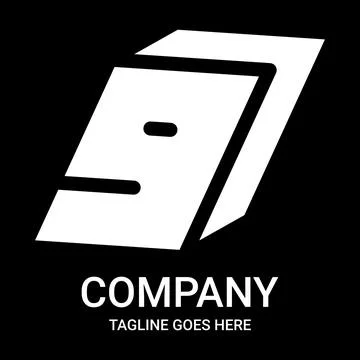 Abstract number 9 logo in square shape. Sports edition. Stock Illustration