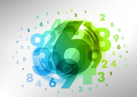 Abstract number Illustrazione stock