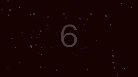 Abstract number nine animation loop on black background for counting visual.. Stock Footage 342204603