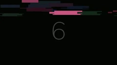 Abstract number nine graphic overlay on deep black screen for countdown timer Stock Footage 342204617
