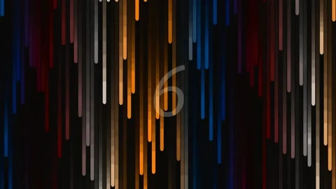 Abstract number nine visualization over flowing neon digital streaks and en.. Stockbeeldmateriaal 342204629