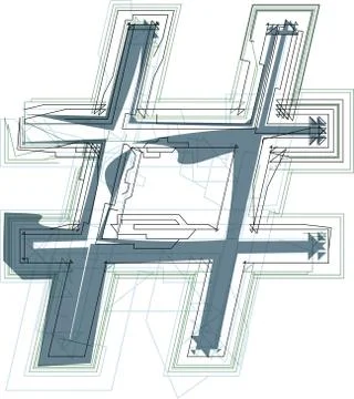 Abstract number symbol Illustrazione stock
