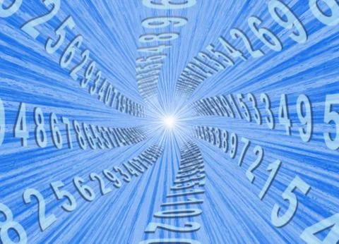 Abstract Numbers Background Stock Illustration