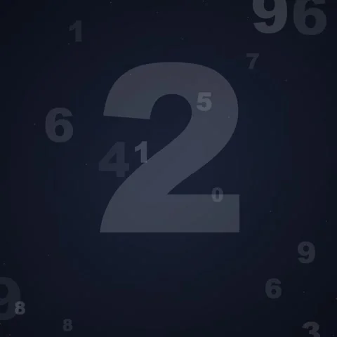 Abstract Numbers Floating on Dark Background, Zero Concept, Data, Math, Edu.. Stock Footage 348229785
