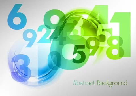 Abstract numbers Illustrazione stock