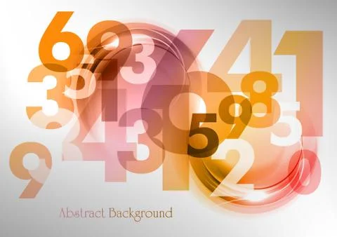 Abstract numbers 스톡 일러스트