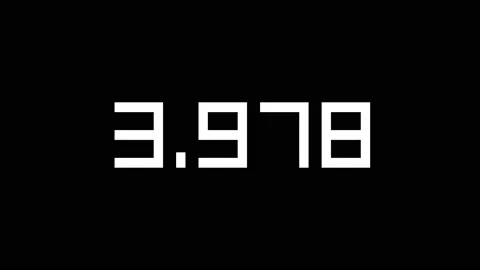 Abstract numbers increasing from zero to thousands isolated on black background Stock Footage 205962150