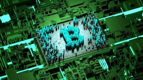 Abstract numbers Random motion in the form of coins bitcoin Stock Illustration