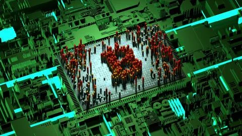 Abstract numbers Random motion in the form of coins bitcoin イラスト素材