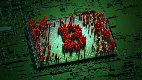 Abstract numbers Random motion in the form of coins bitcoin イラスト素材