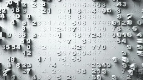 Abstract Numbers Random Motion Stock Illustration