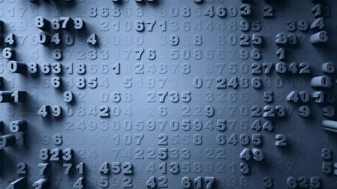 Abstract Numbers Random Motion 스톡 일러스트