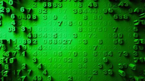 Abstract Numbers Random Motion Stock Illustration