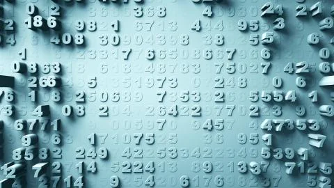 Abstract Numbers Random Motion Stock Illustration