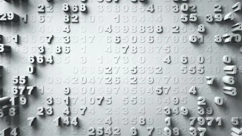 Abstract Numbers Random Motion Stock Illustration