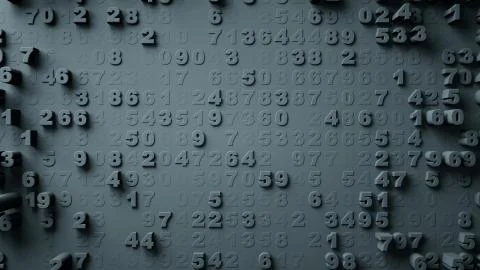 Abstract Numbers Random Motion Stock Illustration